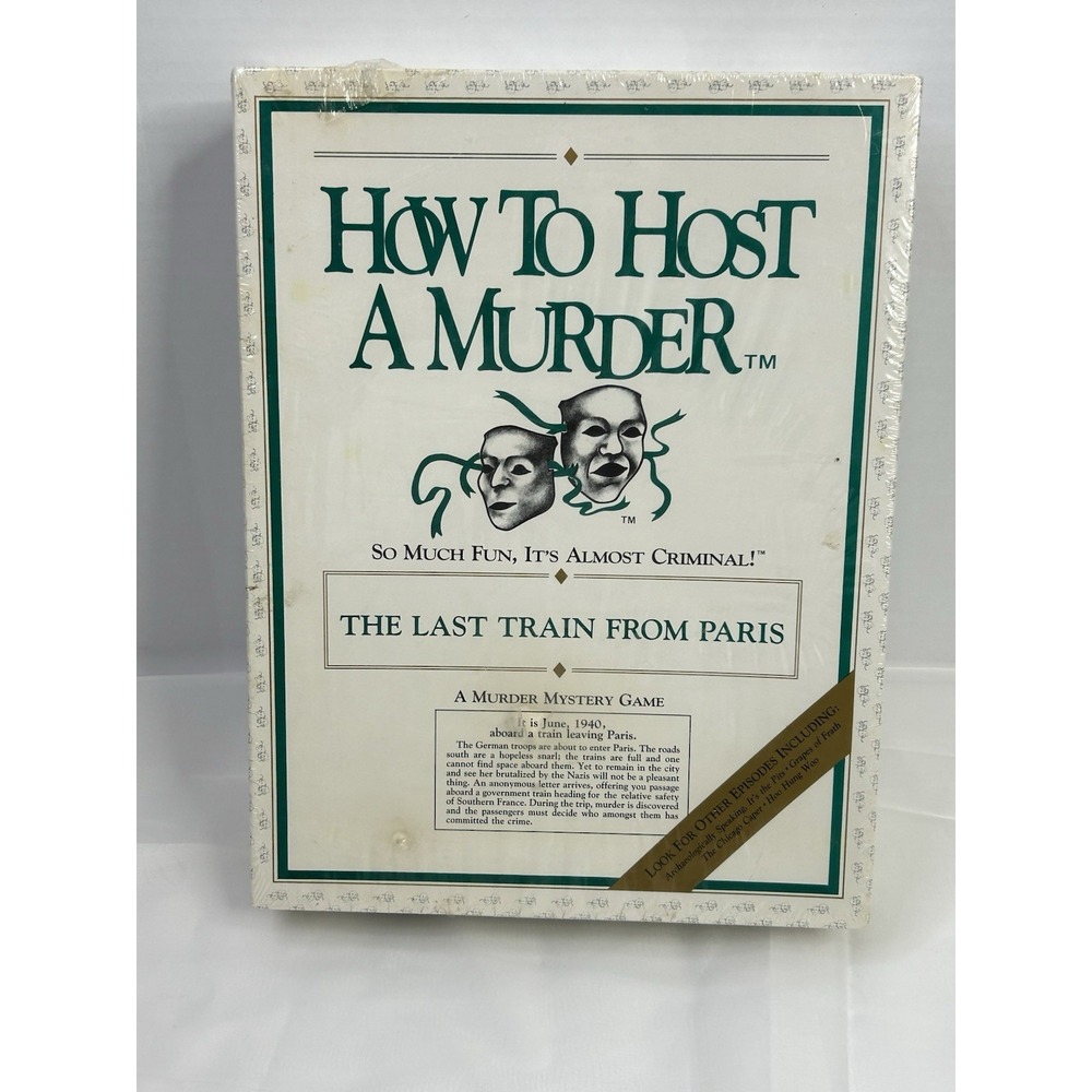 How To Host A Murder The Last Train From Paris Murder Mystery VTG Game NEW* READ